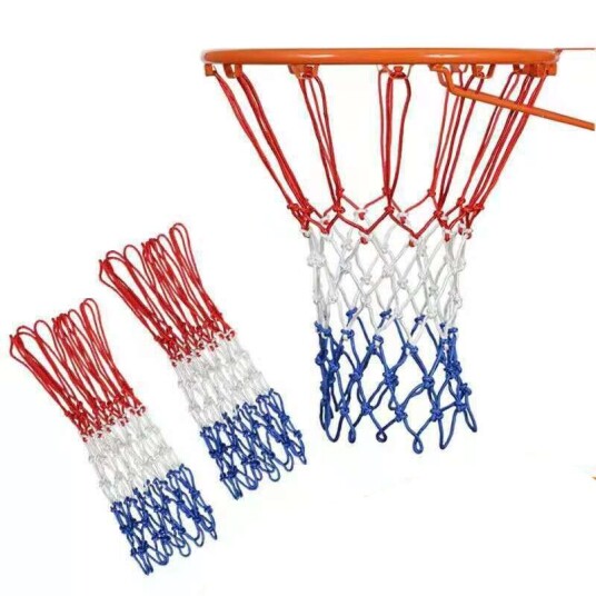 Langvarig basketballnettsett - rødt, hvitt og blått 0