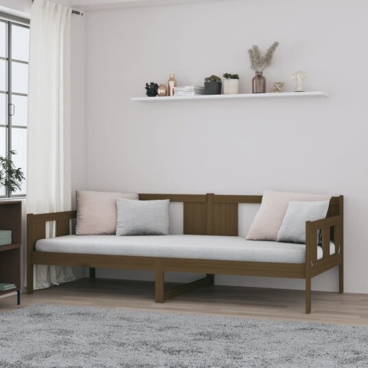vidaXL Dagseng honningbrun heltre furu 90x190 cm