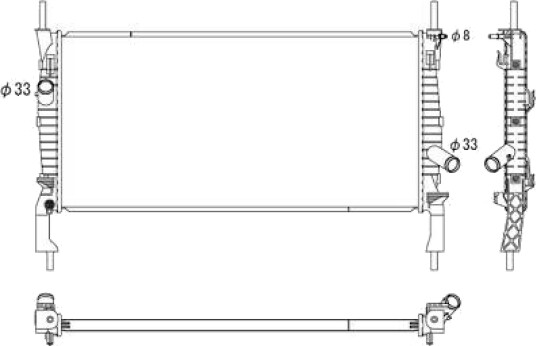 DIEDERICHS DCM2092 Radiator motorkjøling