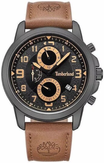 Timberland Herreklokke TDWGF9002403 Classic Sort/Lær Ø44 mm