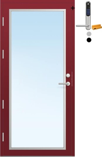 Ytterdør Bygg1 Fjell 11 Klarglass med Yale Doorman Classic Home