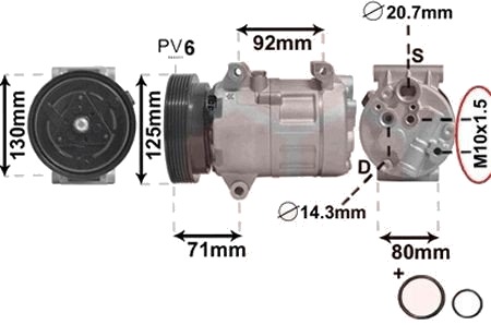AC kompressor VAN WEZEL 4300K103 AC kompressor VAN WEZEL 4300K103