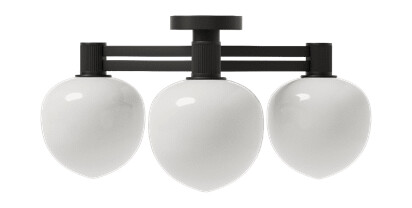 LYFA MEMOIR 120 III Taklampe Sort/Opal LYFA MEMOIR 120 III Taklampe Sort/Opal