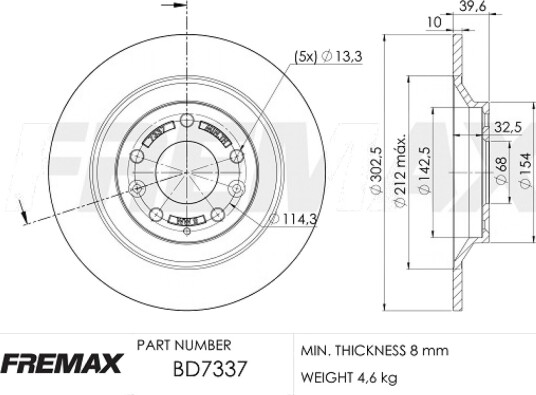 Bremseskive FREMAX BD-7337