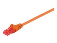 MicroConnect - Nettverkskabel - RJ-45 (hann) til RJ-45 (hann) - 25 cm - 6 mm - UTP - CAT 6 - rund, uten hindringer, flertrådet - oransje