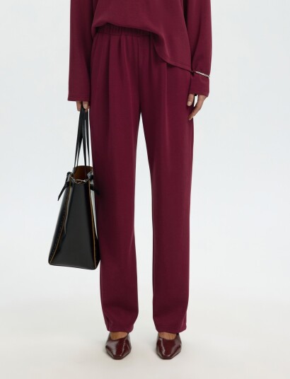 Selected Slwtenny Hw Pant Noos Burgundy S