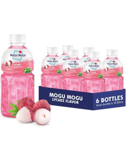 6 stk Mogu Mogu Nata De Coco Lychee Litchijuice med Kokosgelebiter Hel Eske 6x320 ml Thailand 6 stk Mogu Mogu Nata De Coco Lychee Litchijuice med Kokosgelebiter Hel Eske 6x320 ml Thailand