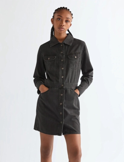 Wrangler Trail Trench Dress   Black   XL x 00