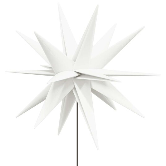 vidaXL Herrnhuter stjernelys med bakkeplugg og LED foldbar hvit 57 cm
