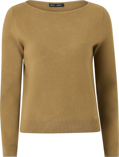 Mango Genser Sweater Xemeneia Beige