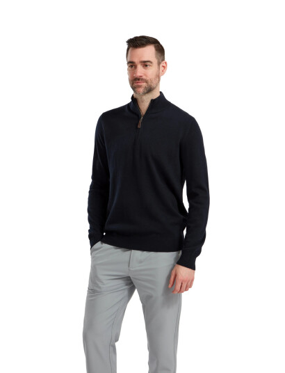 FootJoy Half-Zip Pullover - Navy - S FootJoy Half-Zip Pullover - Navy - S