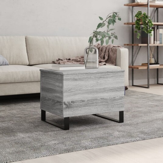 Salongbord grå sonoma 60x44,5x45 cm konstruert tre 8721012112735