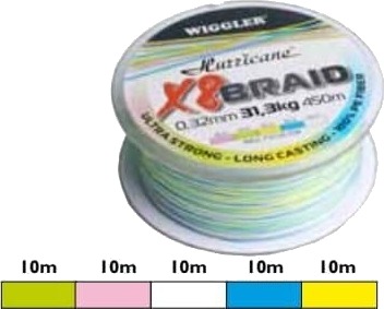 Hurricane X8 Braid Multicolor 450m 0,32
