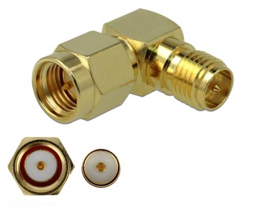Delock Adapter SMA Til RP-SMA 90° 3 GHz