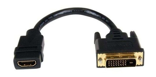 StarTech HDMI til DVI-D Video Kabeladapter 20,3 cm Svart StarTech HDMI til DVI-D Video Kabeladapter 20,3 cm Svart