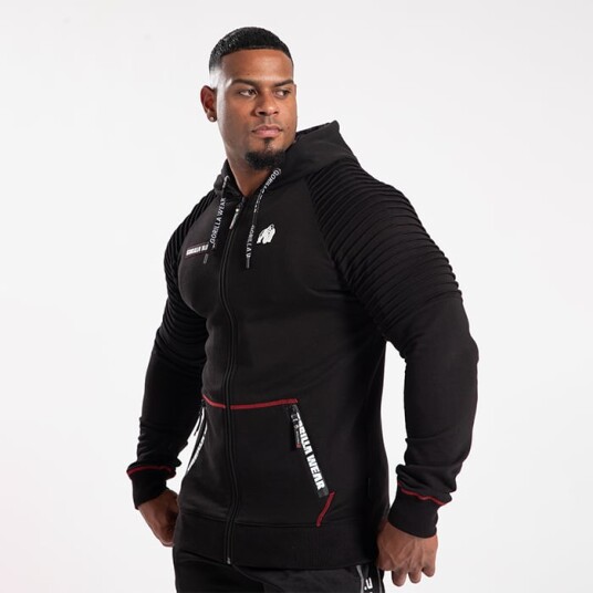 Gorilla Wear Georgia Zipped Hoodie Black Svart X large