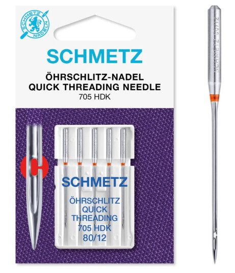 Schmetz Universalnål 80/12 Quick Threading, 705 HDK, 80/12, 5-pack Schmetz Universalnål 80/12 Quick Threading, 705 HDK, 80/12, 5-pack