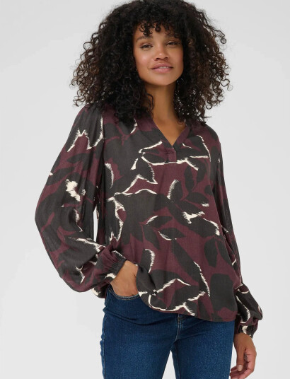 Kaffe Kabeate Amber Blouse - Burgundy - 36 Kaffe Kabeate Amber Blouse - Burgundy - 36