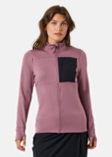 Swedemount Trondheim Midlayer Full Zip W Dk. Mauve 40 Bestselger