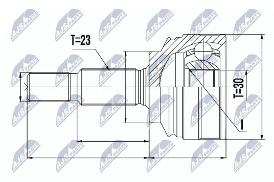 Nty Drivknute drivaksel NTY NPZ RE 053