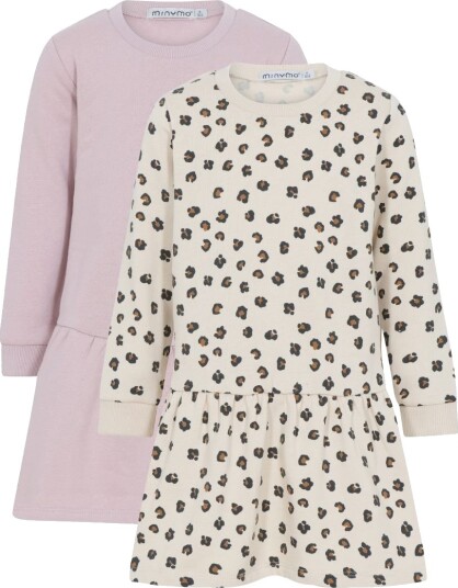 Minymo Sweat Dress Ls (2 Pack)   Purple   86