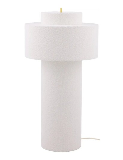 Globen Lighting Floor Lamp Noah 45 White Bouclé White 45X45X88CM Globen Lighting Floor Lamp Noah 45 White Bouclé White 45X45X88CM
