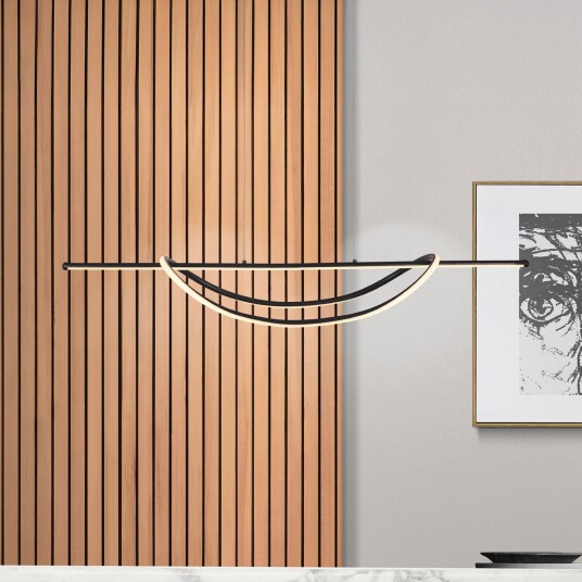 Pendellampe Ambar Milagro Lighting Sort Stue / spisestue Metall Moderne