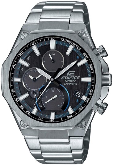 Casio Herreklokke EQB 1100D 1AER Edifice Sort/Stål Ø44.6 mm