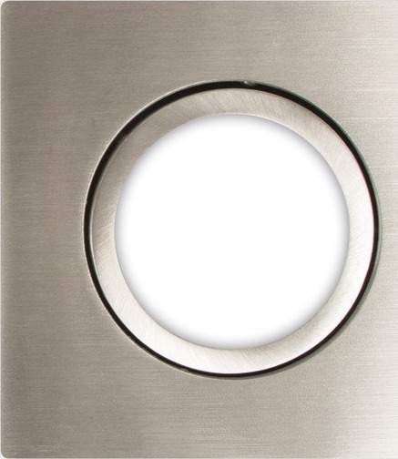 Scan Products Luna Low Profile frontring firkantet børstet aluminium