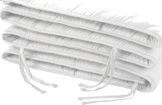 Sprinkelsengbeskytter vugge 25 x 260 cm Hvit