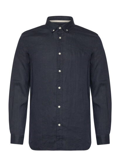 Scotch & Soda Core Linen Shirt Ls Button Down Navy M