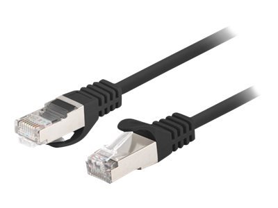 Lanberg Koblingskabel Rj-45 Hann Til Rj-45 Hann 50 Cm 5.7 Mm Foliebelagt Uskjermet Tvinnet Kabelpar F/Utp Cat 6 Flertrådet Formstøpt Uten Hindringer Svart Ral 9004 En Pakke 10