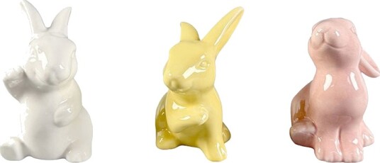 Seasons Easter Collection Harer 8cm Rosa Hvit Gul 3pk
