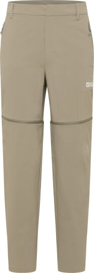 Jack Wolfskin Men"s Hikeout Zip Off Pants Stone 54 Regular