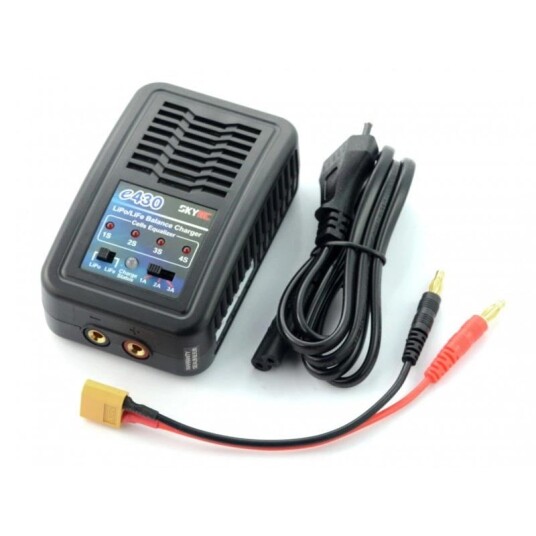 Lader LiPo / LiFe 2-4s SkyRC e430 med balansering Lader LiPo / LiFe 2-4s SkyRC e430 med balansering