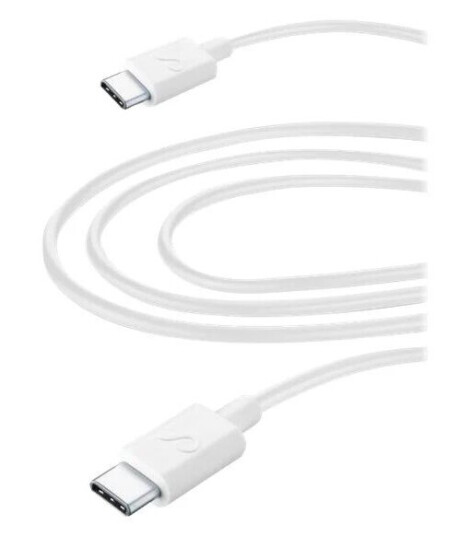 CellularLine ladekabel USB-C til USB-C 3m - Hvit CellularLine ladekabel USB-C til USB-C 3m - Hvit
