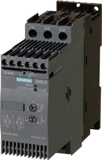 Siemens Mykstartmotoreffekt Ved 400 V 18,5 Kw Motoreffekt Ved 230 V 11 Kw 400 V/Ac Merkestrøm 38 A 3Rw3028 3Rw3028 1Bb14 Siemens Mykstartmotoreffekt Ved 400 V 18,5 Kw Motoreffekt Ved 230 V 11 Kw 400 V/Ac Merkestrøm 38 A 3Rw3028 3Rw3028 1Bb14