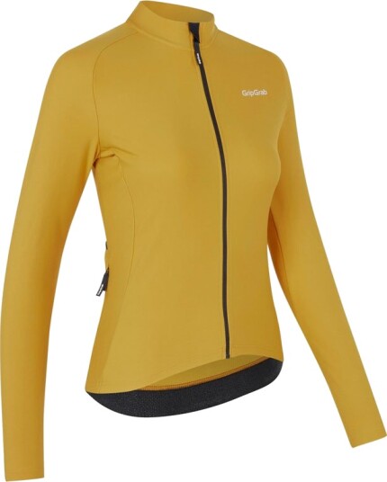 GripGrab Thermapace Langermet sykkeltrøye til kvinner Mustard Yellow GripGrab Thermapace Langermet sykkeltrøye til kvinner Mustard Yellow