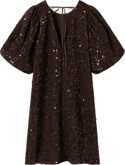 Noella Pastis Short Dress - CHOCOLATE - XS