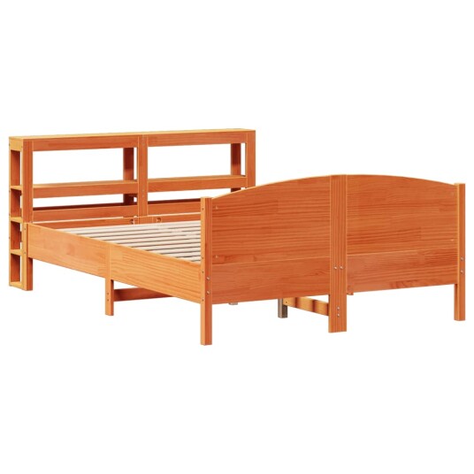Sengeramme uten madrass voksbrun 140x190 cm heltre furu 3306233