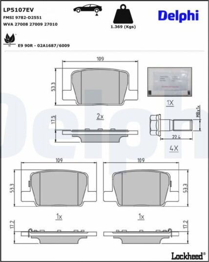 DELPHI LP5107EV Bremseklosser