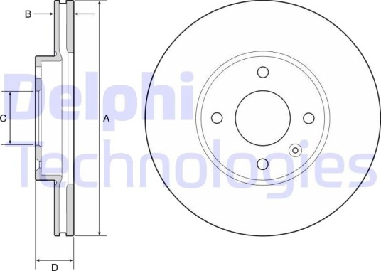 DELPHI BG4951C Bremseskive