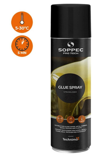 Soppec Spraylim 500 ml universell Limer tre metaller pappir gummi tekstile