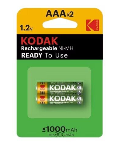 Kodak Oppladbare AAA-batterier 2-pakning