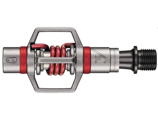 Crankbrothers eggbeater 3 sølv/rød