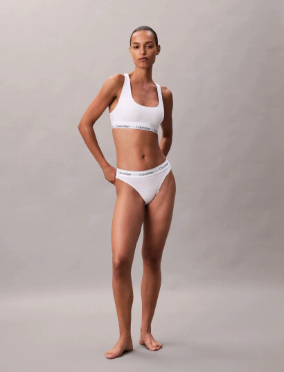 Calvin Klein Unlined Bralette   White   1 X