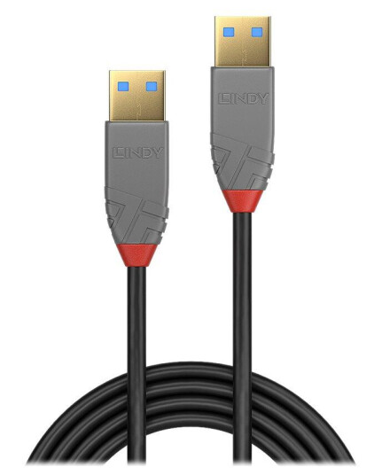 Lindy USB 3.2 Gen 1 Type A til Type A Kabel 2 m Svart Lindy USB 3.2 Gen 1 Type A til Type A Kabel 2 m Svart