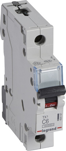 Legrand 10 stk TX³ MCB automatsikring C6 1P 1M 10/10kA