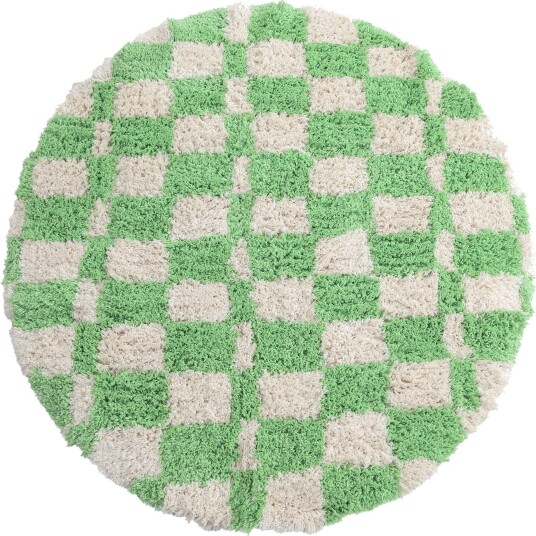 Rundt teppe Atrani Natural Cotton Shaggy grønn Størrelse: Ø 200 cm Rundt teppe Atrani Natural Cotton Shaggy grønn Størrelse: Ø 200 cm