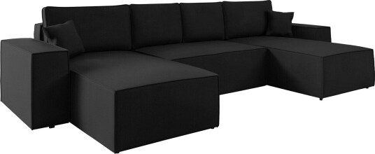 Knocklong 4 seters Hjørnesovesofa   Svart